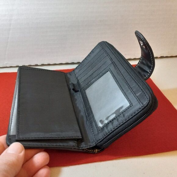 Black Full Length Wallet Cottagecore Grandmacore - Picture 3 of 7